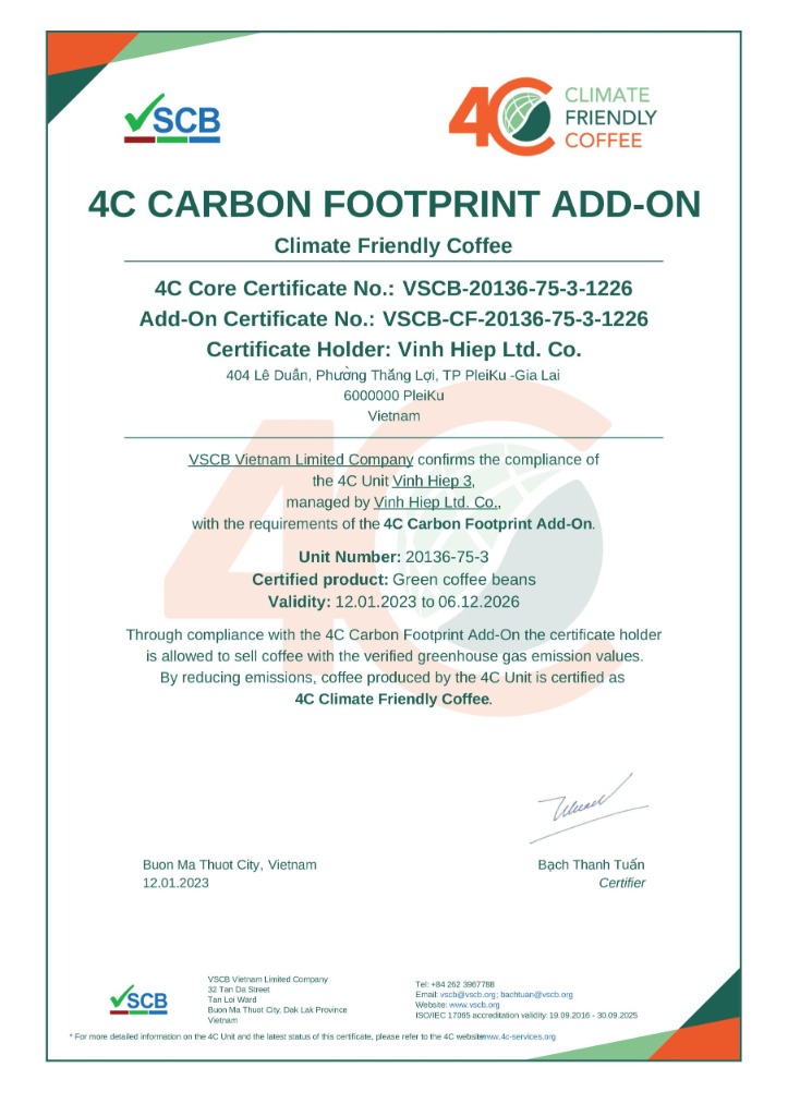 4C Carbon Footprint Add-On